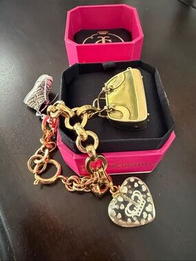 Juicy Couture charm bracelet with 3 limited edition charms!